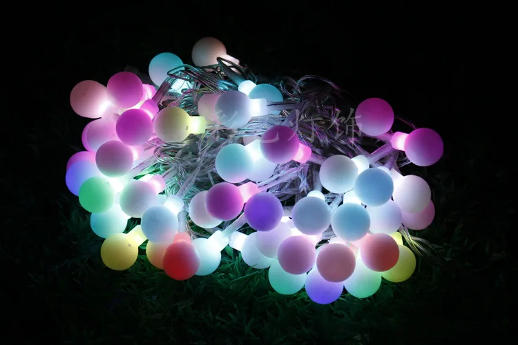 10 шт. Наружное освещение LED Ball string 7 м 56 светодиодов семицветный шар