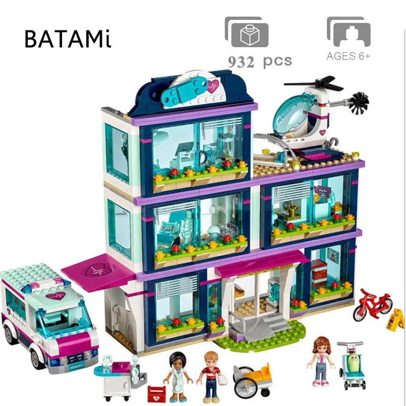 Модели Строительный набор совместимый с Brick Friends Girl больничный дом крейсер