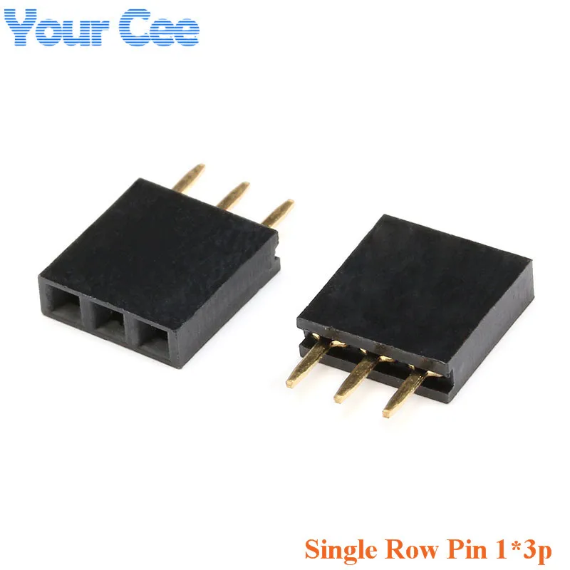 50 шт 3P 3Pin Однорядный женский штыревой разъем|pin badge|pin laptopheader |