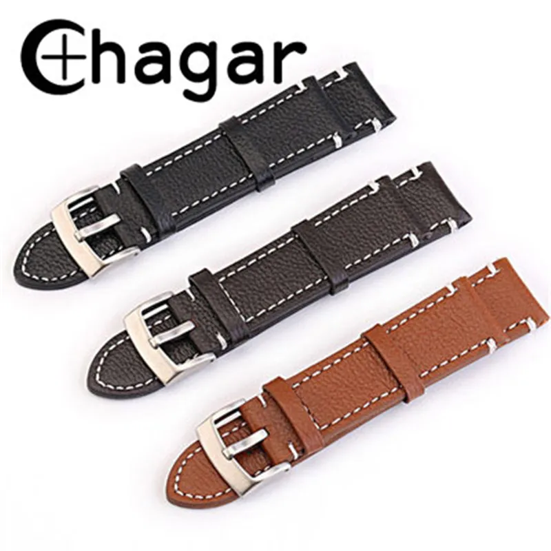 Ремешок из натуральной кожи для наручных часов Универсальный военный браслет с