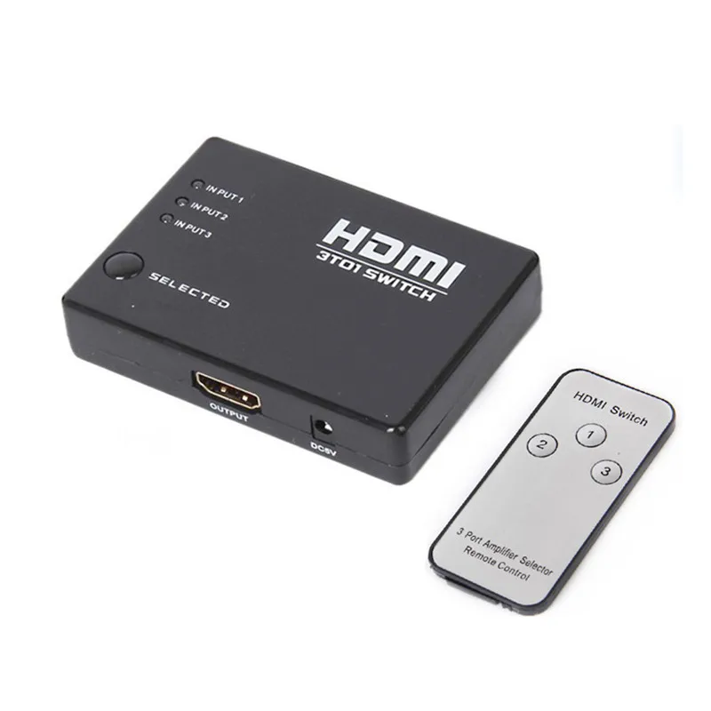 3 порта 1080P HDMI видеоразветвитель HDMI коммутатор, переключатель ИК-пульт дистанционного управления для HDTV для PS3 DVD