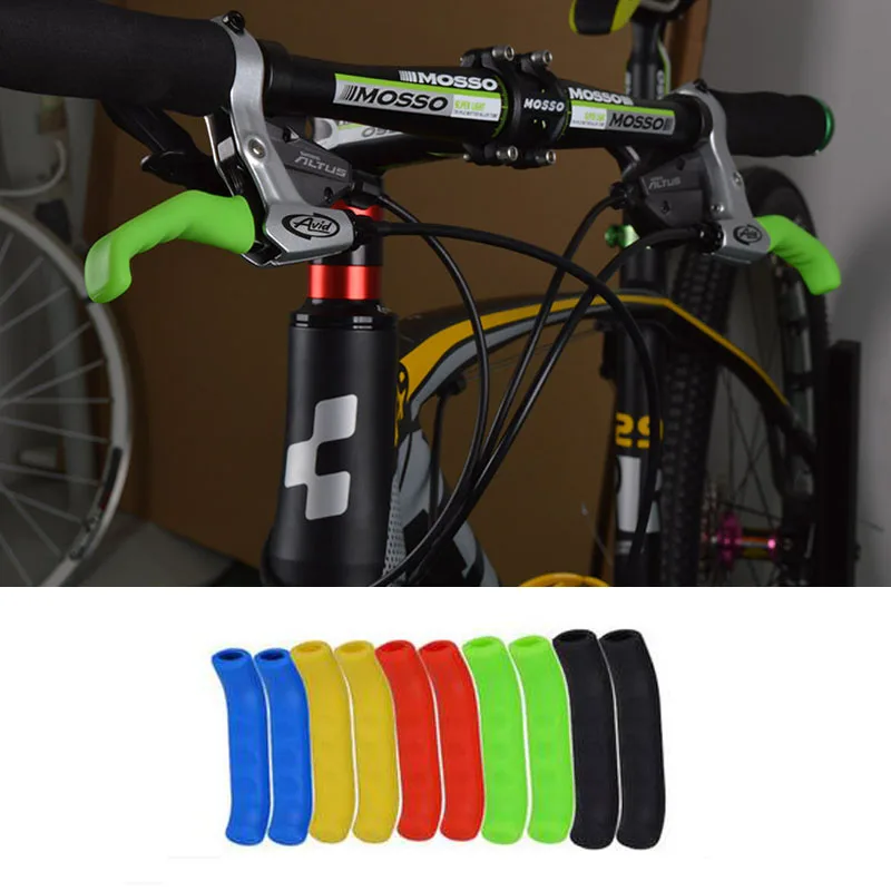 2 шт. силиконовые чехлы для ручек велосипеда|brake handle cover|cover goodbrake pads cover |
