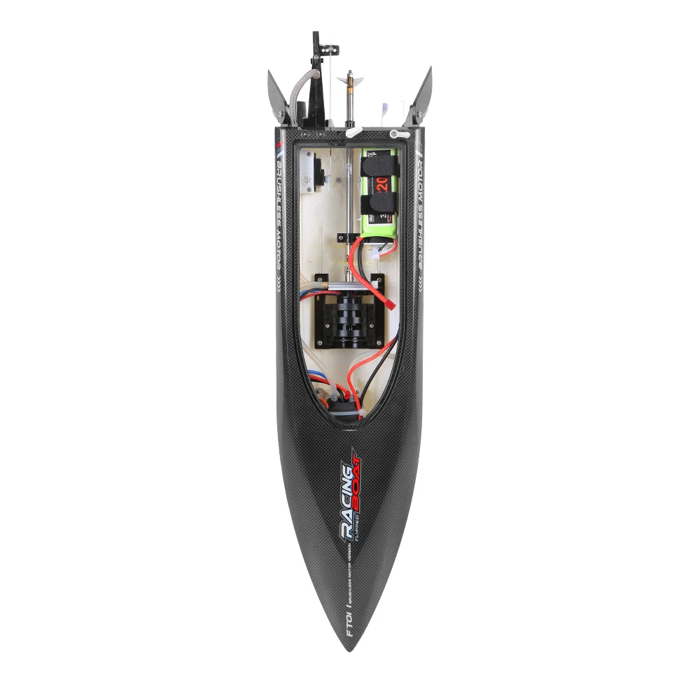 Оригинальная скоростная гоночная лодка FT011 2 4G 55 км/ч с системой охлаждения воды RC