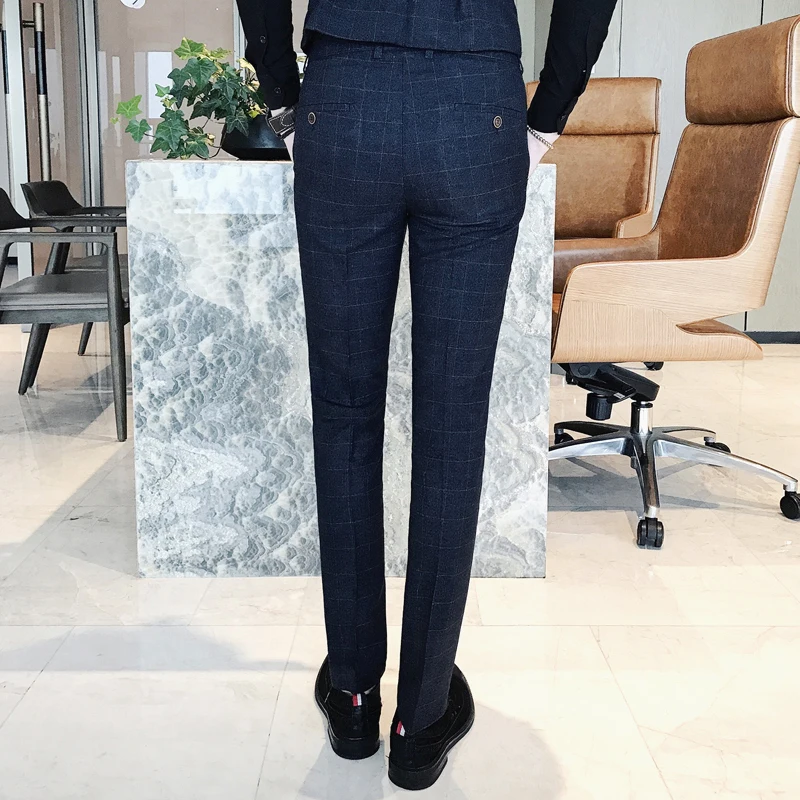 Новинка весна лето 2019 мужской модный бутик клетчатые деловые повседневные