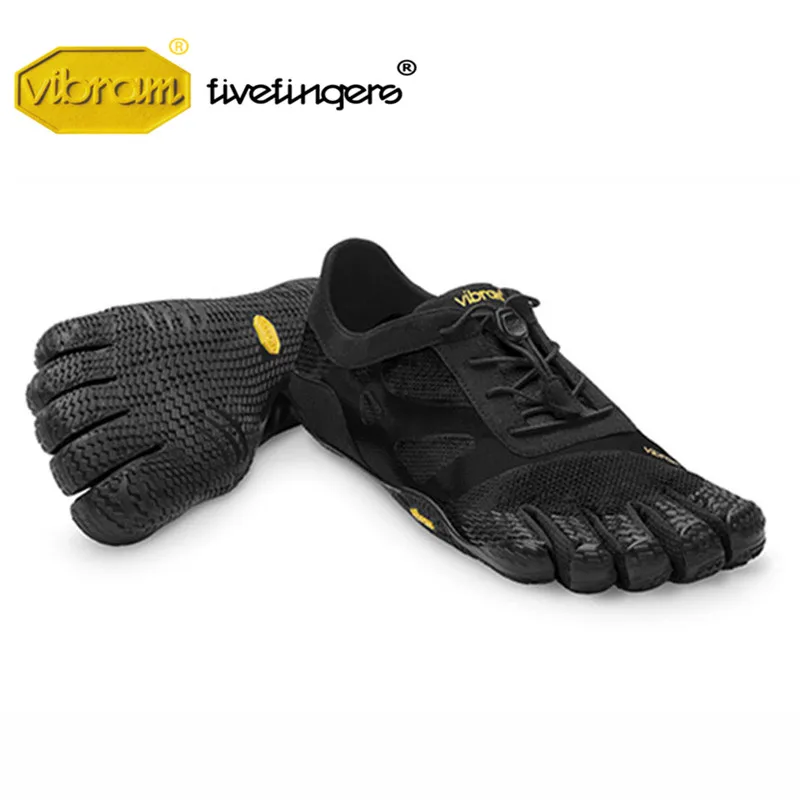 Vibram Fivefinger KSO EVO, мужские сетчатые кроссовки, пять пальцев, быстрая шнуровка, нескользящий светильник, вес, для бега, для дома, фитнеса, Плайя, резиновая обувь - Цвет: 14M0701Black