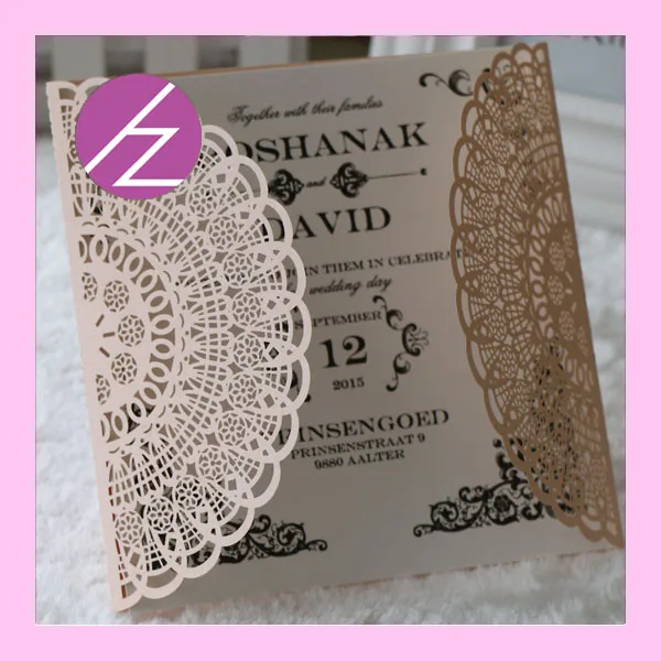 

30pcs/lot free shipping two folded wedding invitation card paper craft wedding invitations for party christmas QJ-70