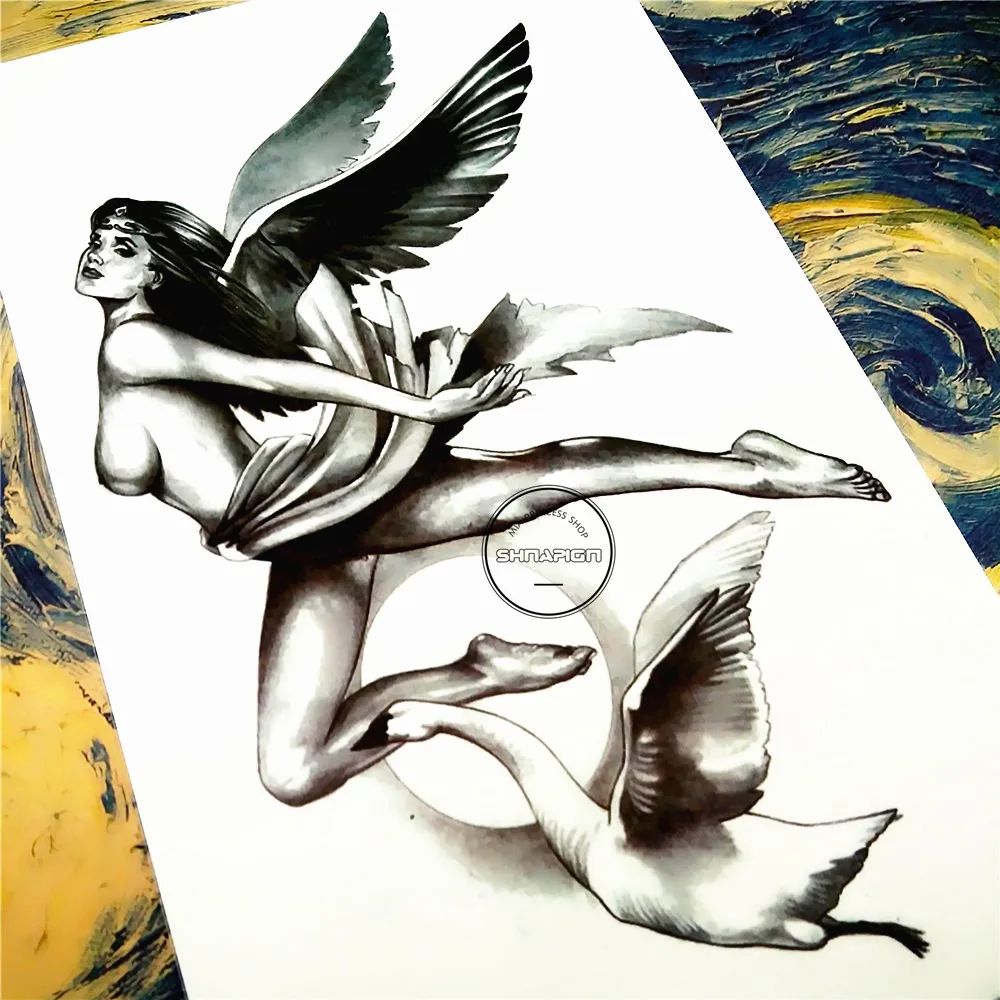 SHNAPIGN афродит Эрос любовь Бог временная татуировка боди арт рукав вспышка