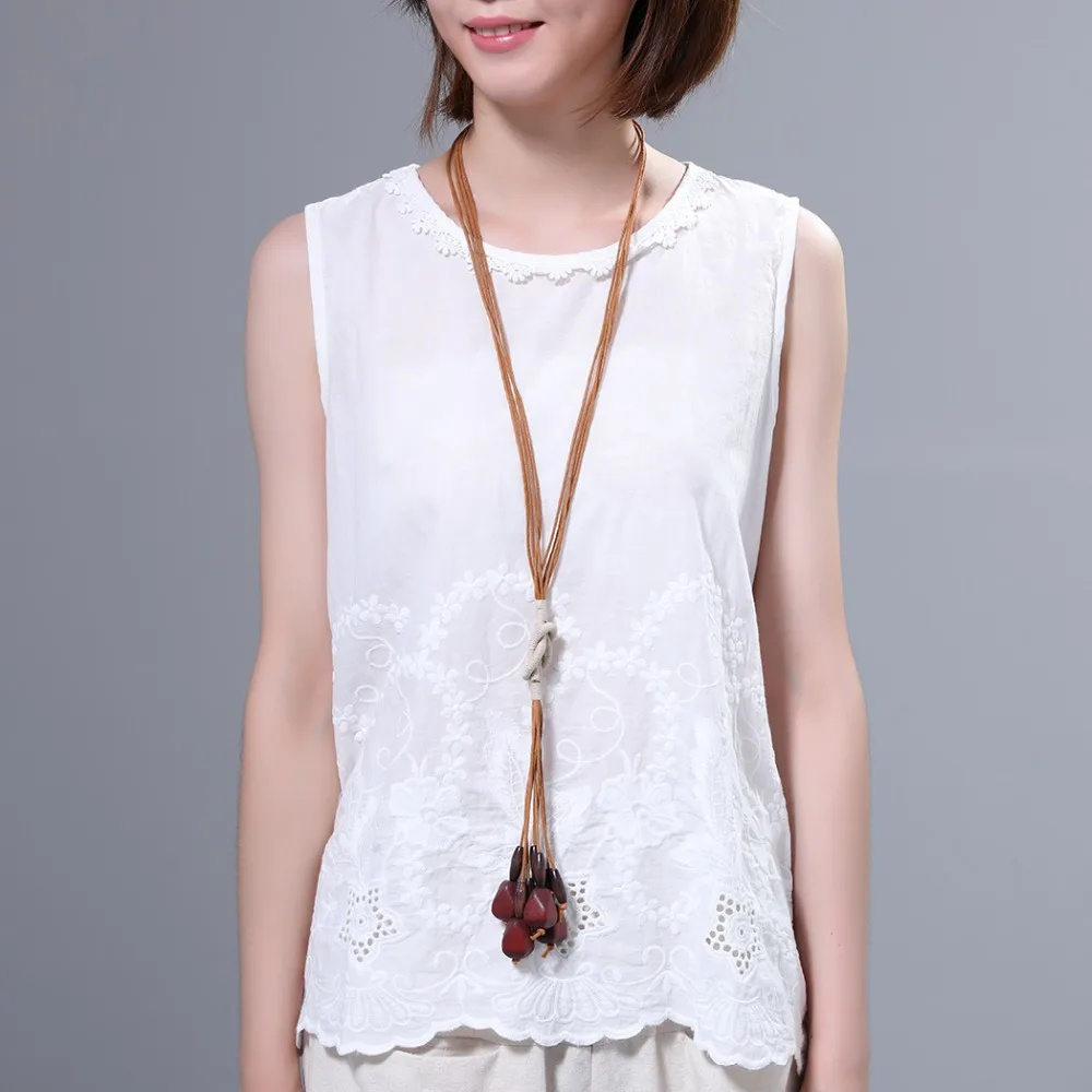 Женское винтажное ожерелье-чокер длинное ожерелье ручной работы с деревянными