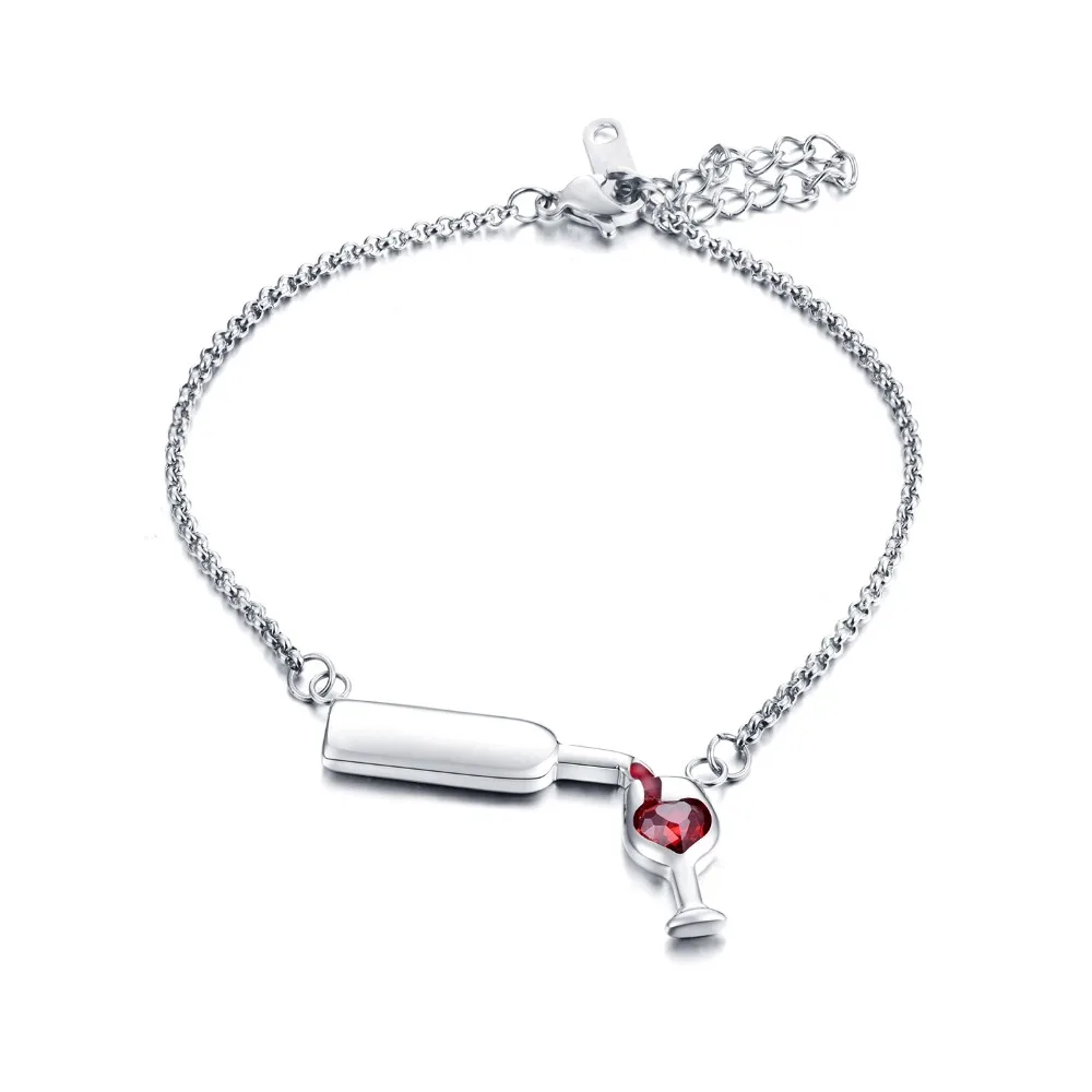 ZPAMS модные браслеты для женщин 3 вида цветов нержавеющая сталь любовь вино