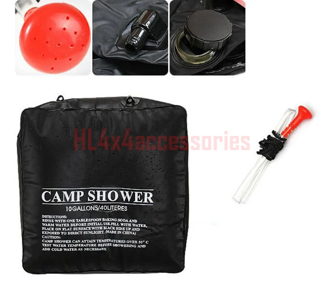 Сумка для душа на солнечной батарее 40л мойка кемпинга с подогревом дорожная