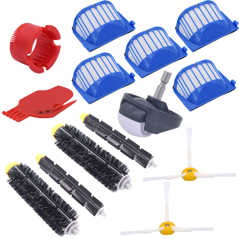 

Brushed and Flexible Impact Brush 3 Armed Brush Aero Vac Filter Kit for Irobot Roomba 600/620/630/650 Vacuum Cleaner Accessories
