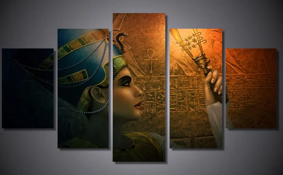 Модная египетская Современная Абстрактная Декоративная масляная живопись 5 шт.