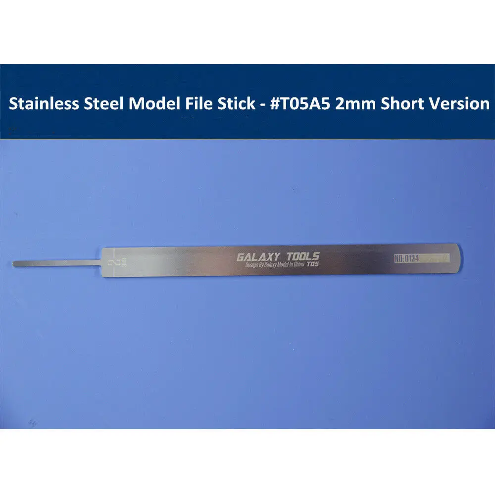 2mm Short Version GALAXY Tools, нержавеющая сталь 0,8 мм, ультратонкая модель, напильник, хобби, ремесло, полировка, модель, строительный инструмент - Цвет: 2mm Short Version