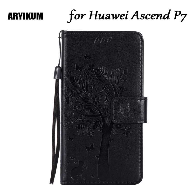 ARYIKUM чехол кошелек из искусственной кожи с откидной крышкой для Huawei P7 силиконовый