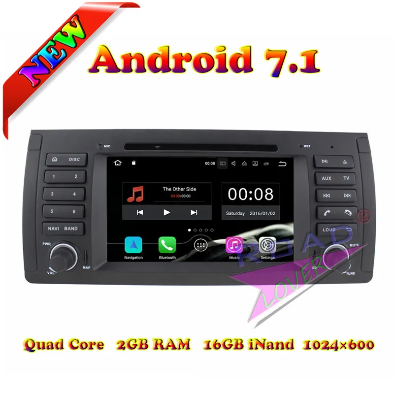 Автомобильный DVD плеер TOPNAVI 2G + 16GB Android 7 1 для BMW 5 серии E39 (1996 2003)/X5 E53 (2000 2007)/Range Rover 2002