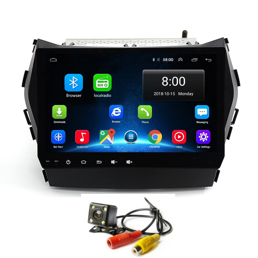 Android 8 1 автомобильный gps автомобиль для hyundai IX45 Santa Fe 2013 2014 радиоприемник стерео