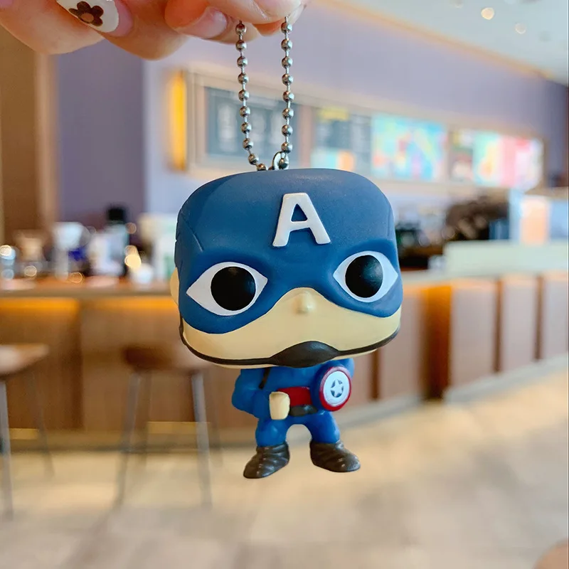 Модная креативная детская игрушка брелок Marvel Мстители Америка Капитан Железный человек паук Бэтмен Большой брелок с головой женская сумка подвеска