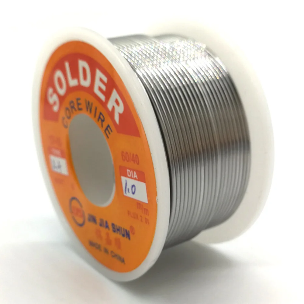 Carrete de alambre para soldadura de hierro, núcleo de soldadura 97g98g10 0g/3,5 oz FLUX 2.0% 0,6 0,8 1,0mm, línea de plomo de estaño, soldadura de colofonia fundente, venta al por mayor, 1 ud.