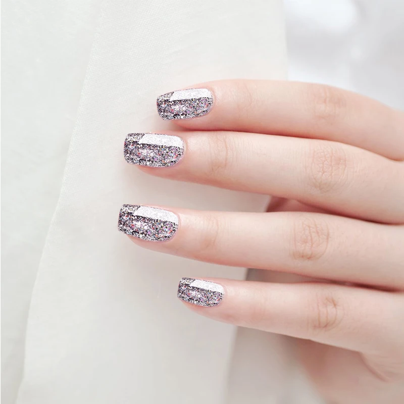 ROSALIND 1 шт. Платиновый блеск для ногтей магический эффект порошки гель лак