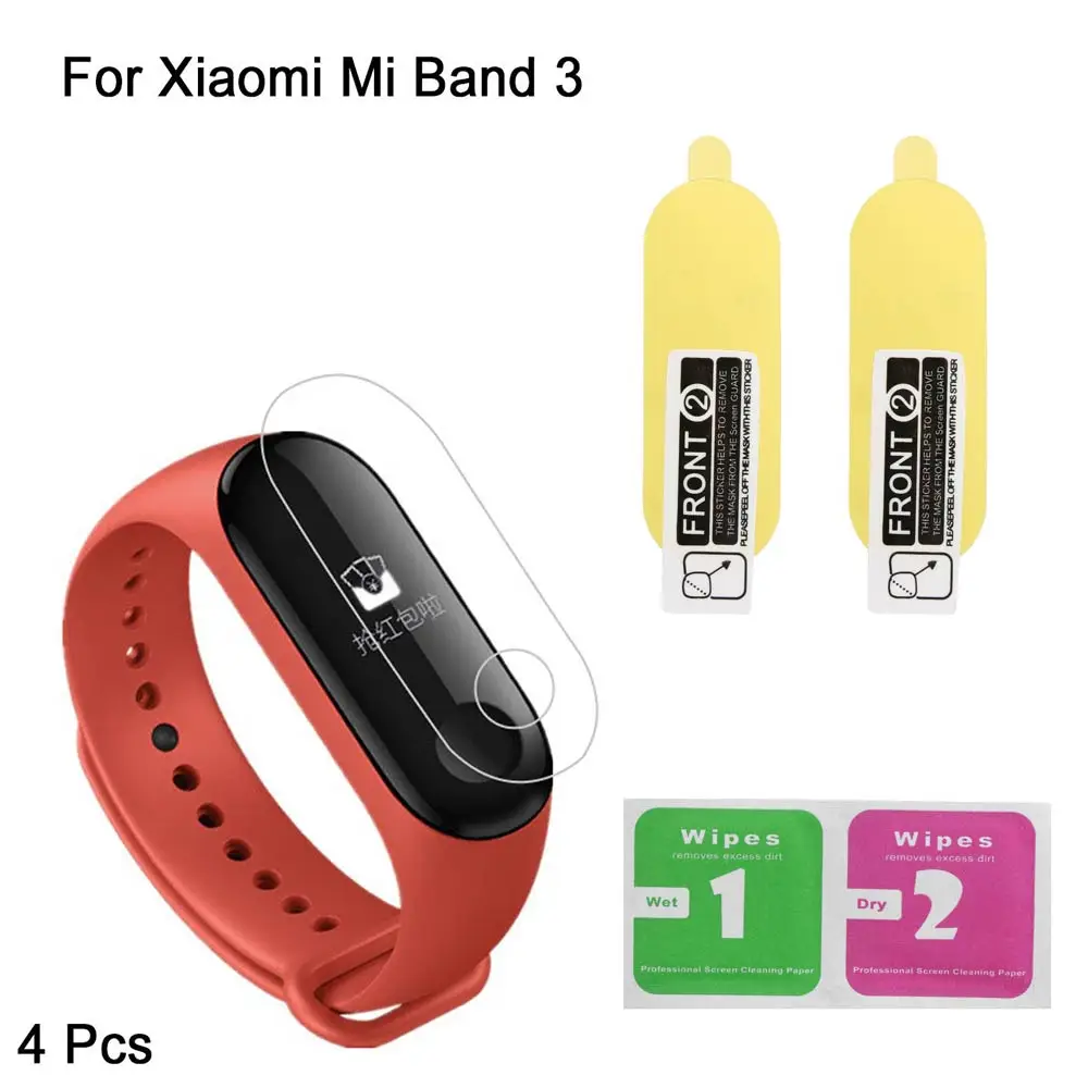 Новая мода 4 шт. мягкий Смарт часы протектор экрана Mi Band 3 пленка с защитой от