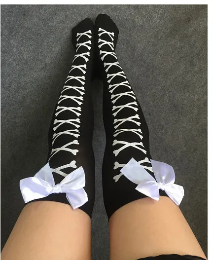 10 парт/Лот Хэллоуин стиль женщины сексуальные выше колена чулки леди косплей