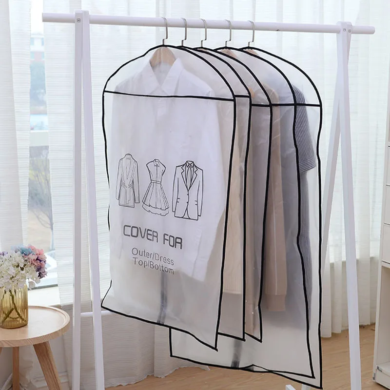 Чехол для хранения одежды пылезащитный мешок прозрачный плотный подвесной чехол