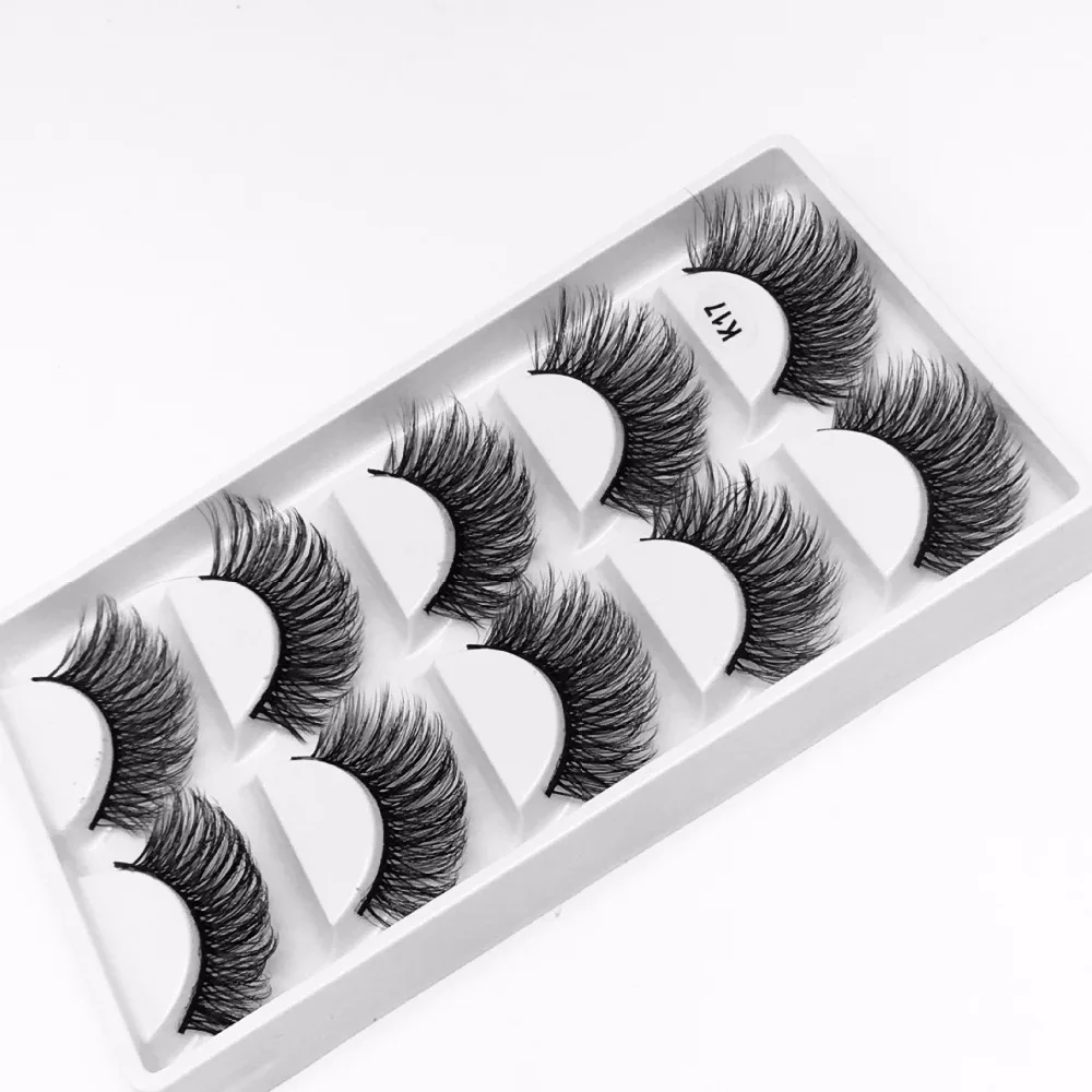 Новые 5 пар норковых ресниц натуральные накладные ресницы 3D норковые ресницы Макияж Мягкие Накладные ресницы ручной работы Ресницы