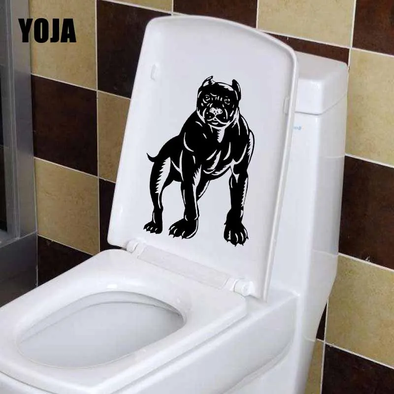 

YOJA 15.8X23.4CM собака животное Гостиная домашний Декор наклейки на стену наклейки для унитаза мультфильм T5-1513