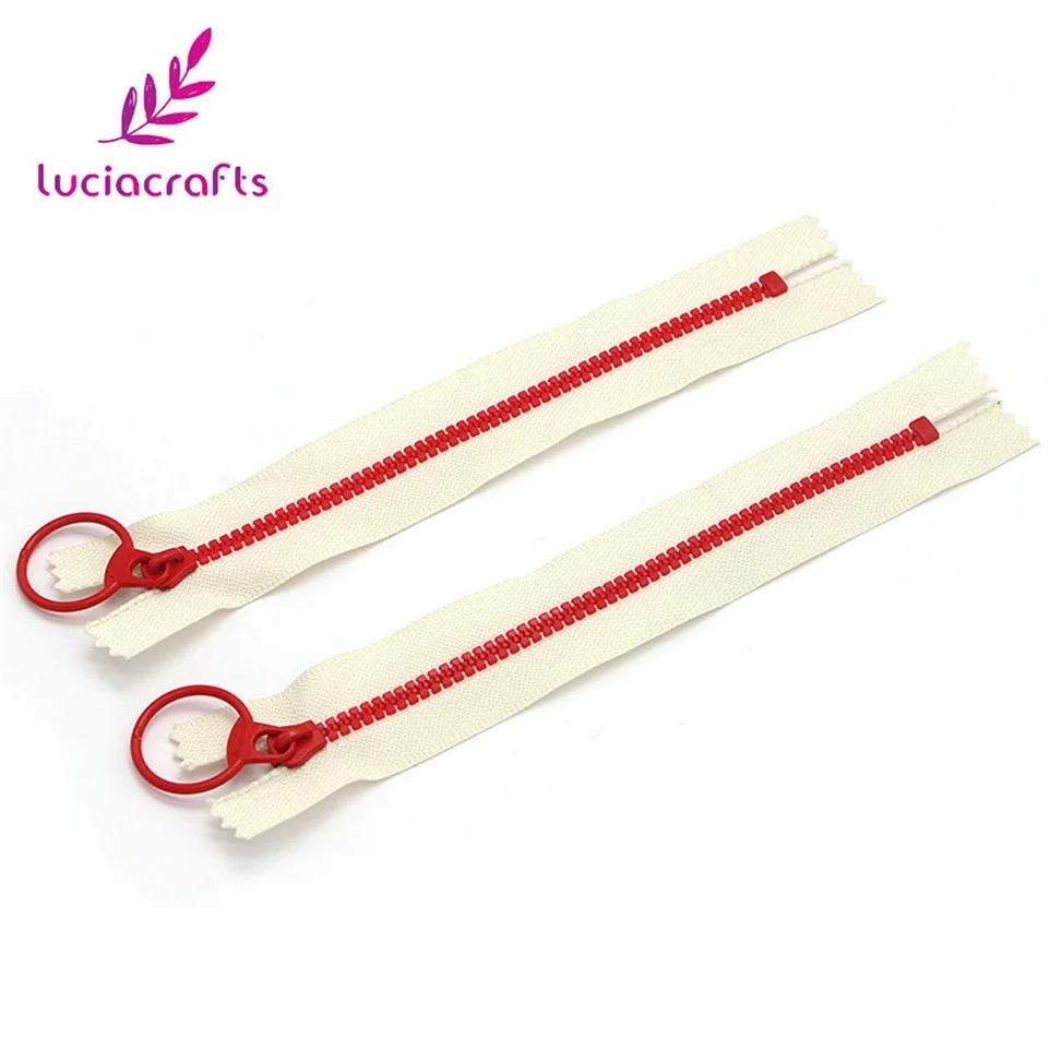 Lucia crafts 2 шт 15 см/20 см/30 см закрытые полимерные молнии тяговое кольцо молния голова DIY ручной пошив сумки аксессуары для одежды J0309