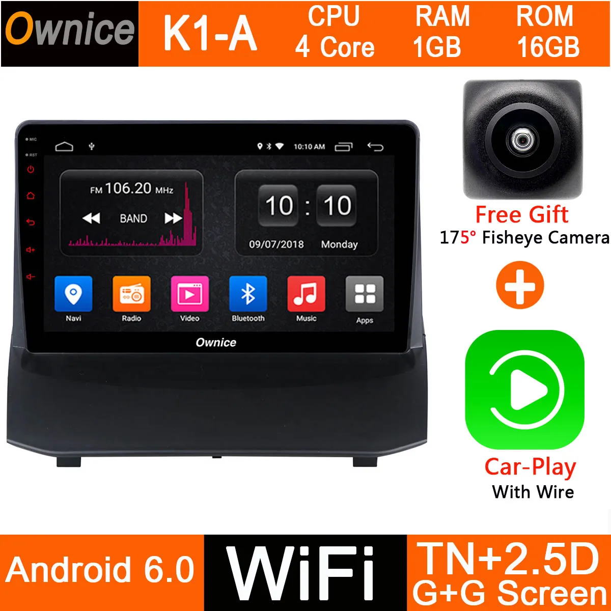 K1-A-CarPlay " ips Android 9,0 автомобиль радио стерео для форд фиеста 2009 2010 2012 2013 8 core автомобильный DVD gps плеер, 4 Гб+ 32G CarPlay - Цвет: K1-A-CarPlay