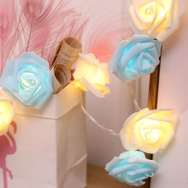 

1.5/3m Rose LED String Lights Girls Bedroom Wall Window Hanging Decoration Flower Event Party Wedding Decorative Floral Lights