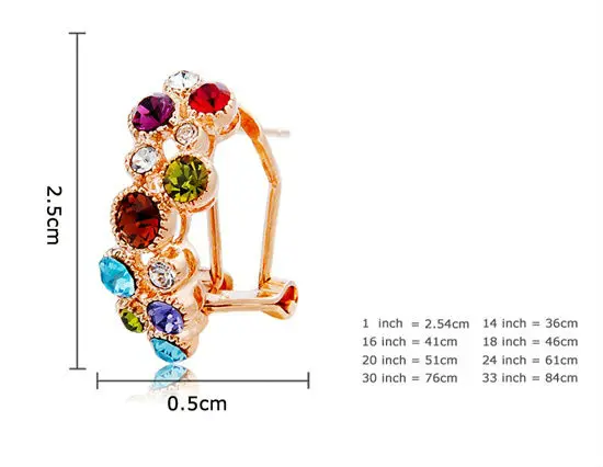 Colorful Crystal Stylish Earrings LHP-4855D |