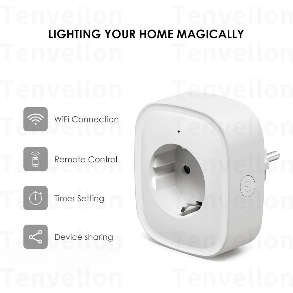 Smart мощность разъем 4 шт. мини Wi Fi ЕС Plug Outlet поддержка Alexa Google дома с таймером телефон дистанционное управление домашней автоматизации