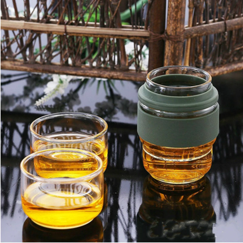 Креативная уличная кружка для путешествий прозрачная Толстая стеклянная