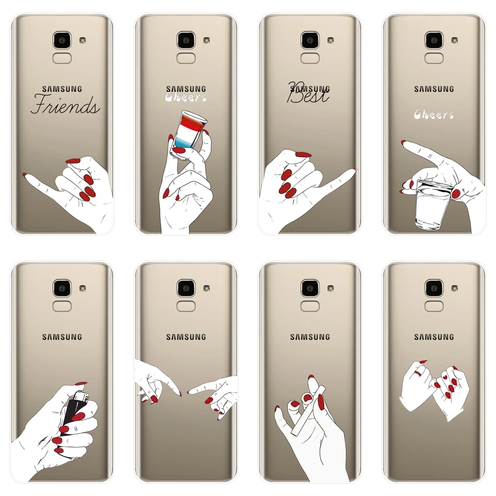 ТПУ чехол для телефона лучший друг силиконовый Samsung Galaxy J4 J6 J8 Plus 2018 J3 J5 J7 2015 2016 2017 J2