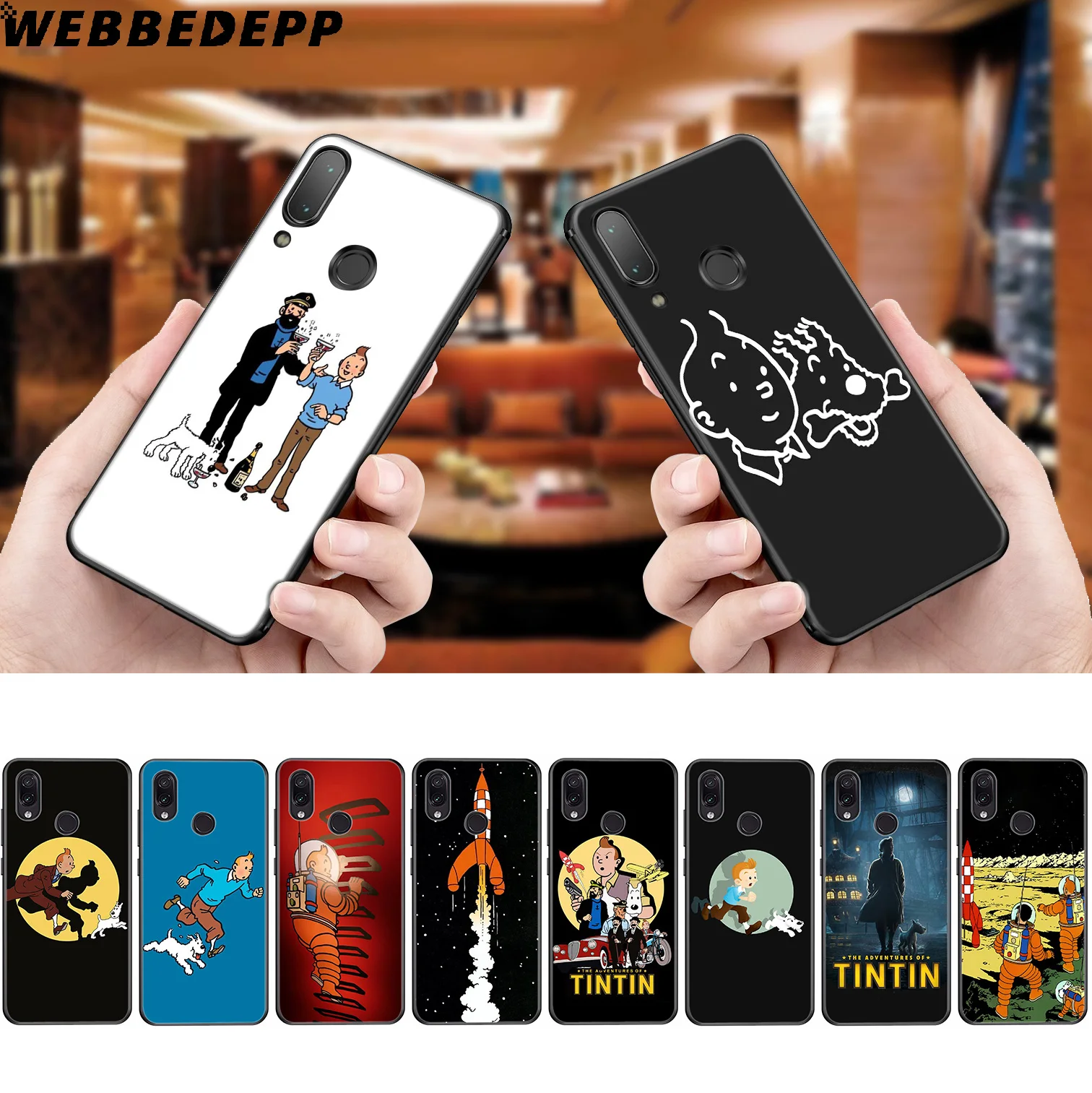 WEBBEDEPP The Adventures of Tintin Soft Case for Xiaomi Redmi K20 7A 4A 4X 5 5A 6 6A S2 Note 8 4 7 Pro Plus Prime |