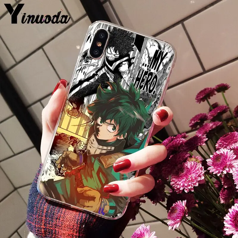 Yinuoda японский аниме My Hero academic цельный ТПУ силиконовый чехол для телефона iPhone 8 7 6 6S
