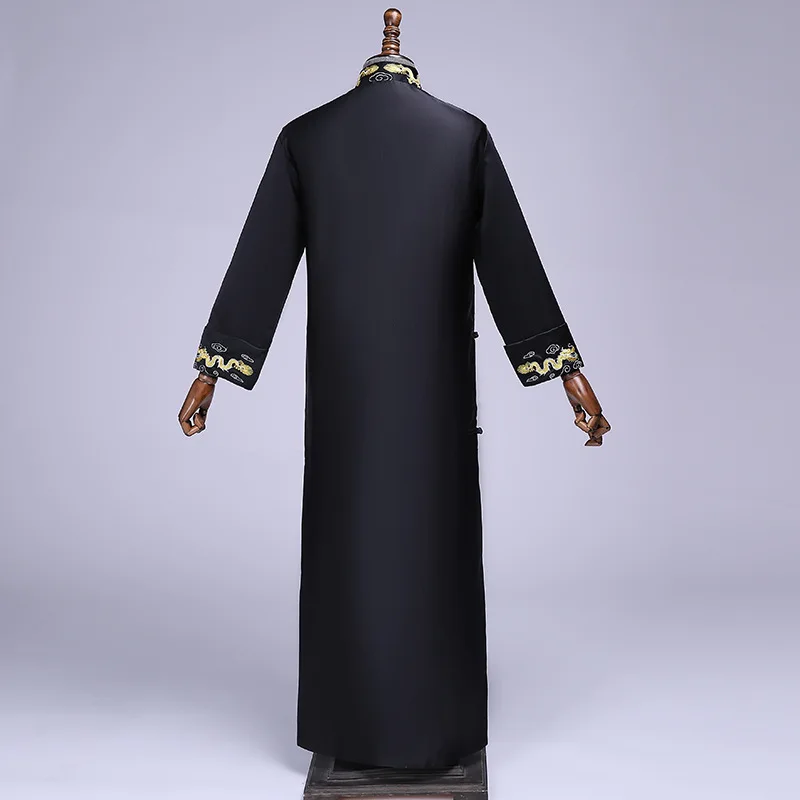 

Red Groomsman Chinese Wedding Cheongsam Traditional Style groom best man Evening Dress Long Gown Qipao Mens Size S - XXL