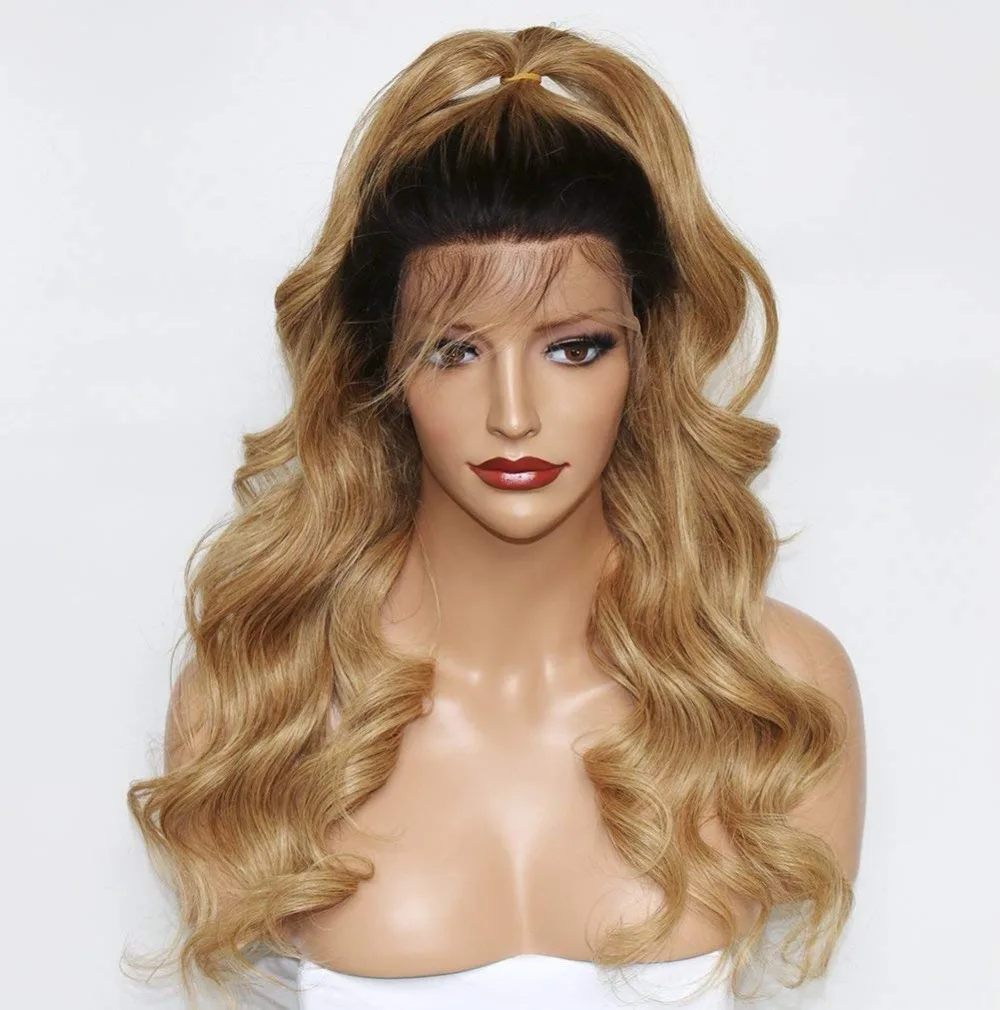 Eversilky honey Blonde человеческие волосы 360 парики Омбре парик на кружеве 1B 27 360 кружевных фронтальных париков свободные волнистые парики на кружеве для черных женщин