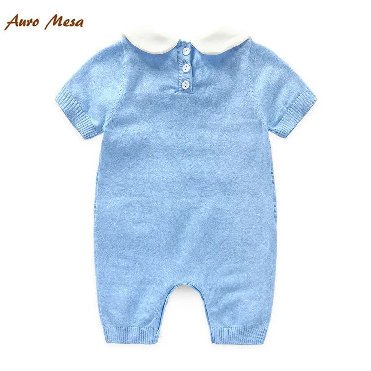 Новинка 2019 весенне летний трикотажный комбинезон розового/голубого цвета из 100%