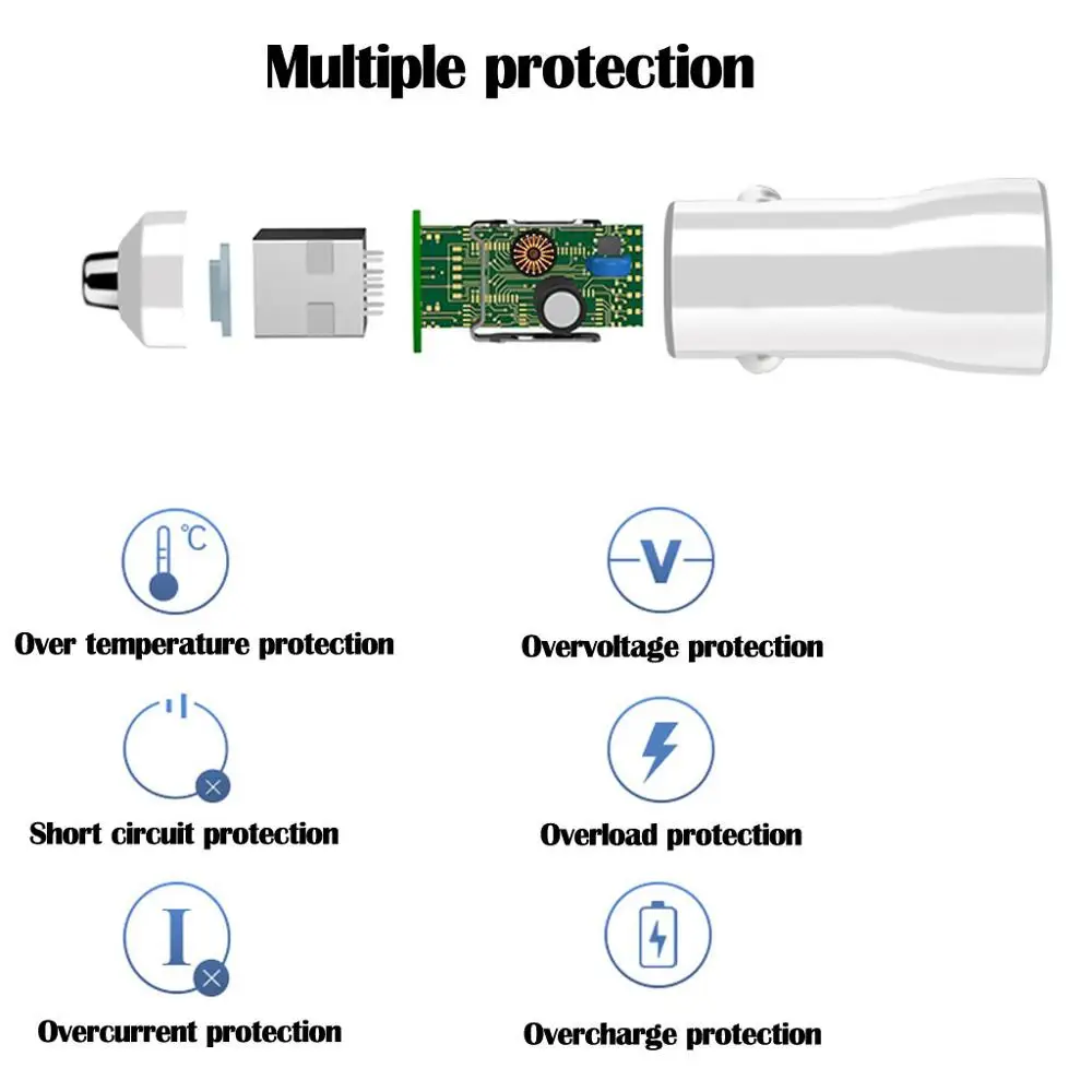 Новинка автомобильное зарядное устройство со светодиодным индикатором 5 В/3 1 а