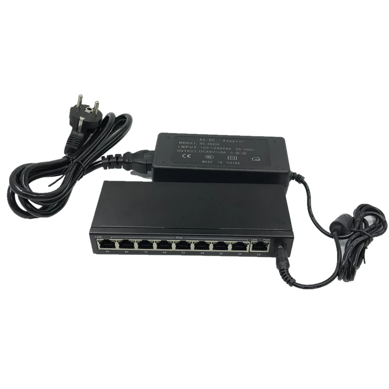 Коммутатор rj45 ANDDEAR-10/100 Мбит/с poe 802.3af 9 15 5 Вт для ip-камер nvr ip telefoon Wi-Fi точка доступа