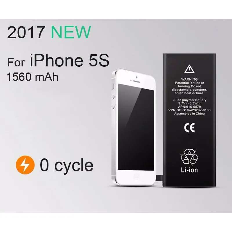 Beira 100% оригинальный литий ионный полимерный аккумулятор для телефона iphone 5S 1560 мАч
