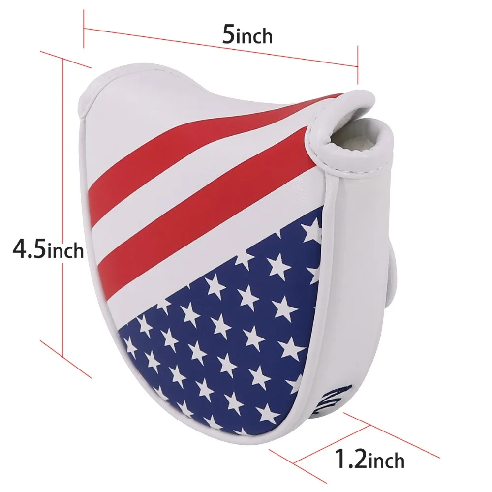 Craftsman Golf Stars and Stripes USA AMERICA FLAG Mid Mallet Putter Cover Half головной убор с магнитной