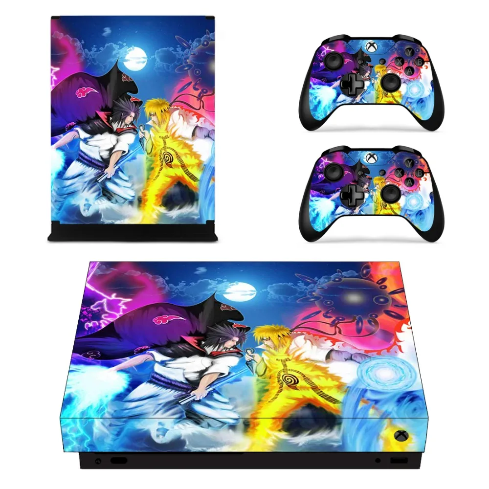 Наруто кожа xbox one x наклейки винило наклейки pegatinas Adesivo для xbox one x консоли и два контроллера