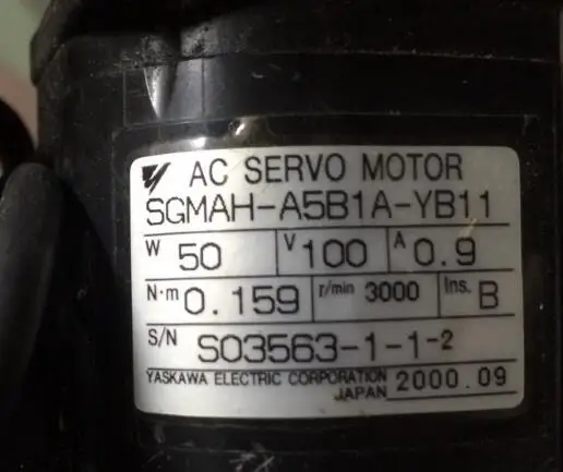 

Servo motor SGMAH-A5B1A-YB11 , Used one , 90% appearance new , 3 months warranty , in stock