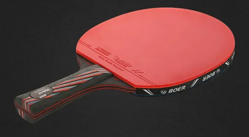 long hand 1 x длинная или короткая ручная ракетка из углеродного волокна для настольного тенниса, Профессиональная Вертикальная ракетка для настольного тенниса с сумкой - Цвет: long hand