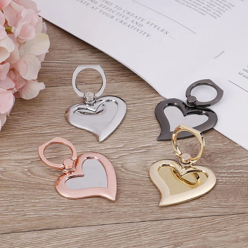 Universal 360 Rotating Finger Ring Holder for Cell Phone - MIRROR HEART Hand Stand Rotatin Mount Bracket | Мобильные телефоны и