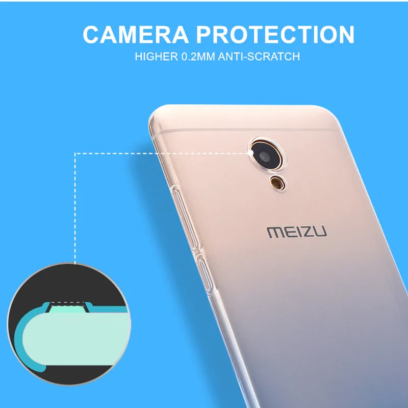 Градиент ТПУ чехол для Meizu Mx5 Mx6 U10 U20 Pro мягкий телефона Ультратонкий прозрачный