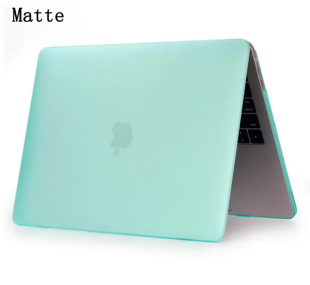 Matte Green Чехол для ноутбука Apple MacBook Air Pro Retina 11,6 12 13,3 15,4 дюймов для mac book New Air 13 A1932 A2159 Pro 13 15 с сенсорной панелью - Цвет: Matte Green